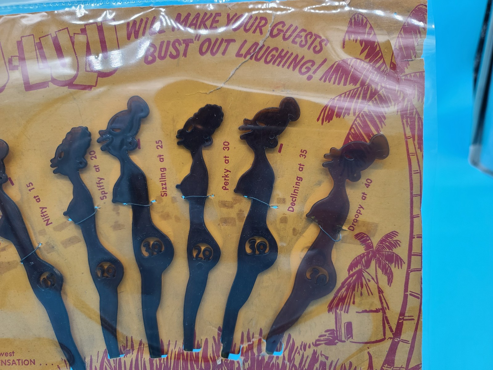 Risqué gag gift swizzle sticks