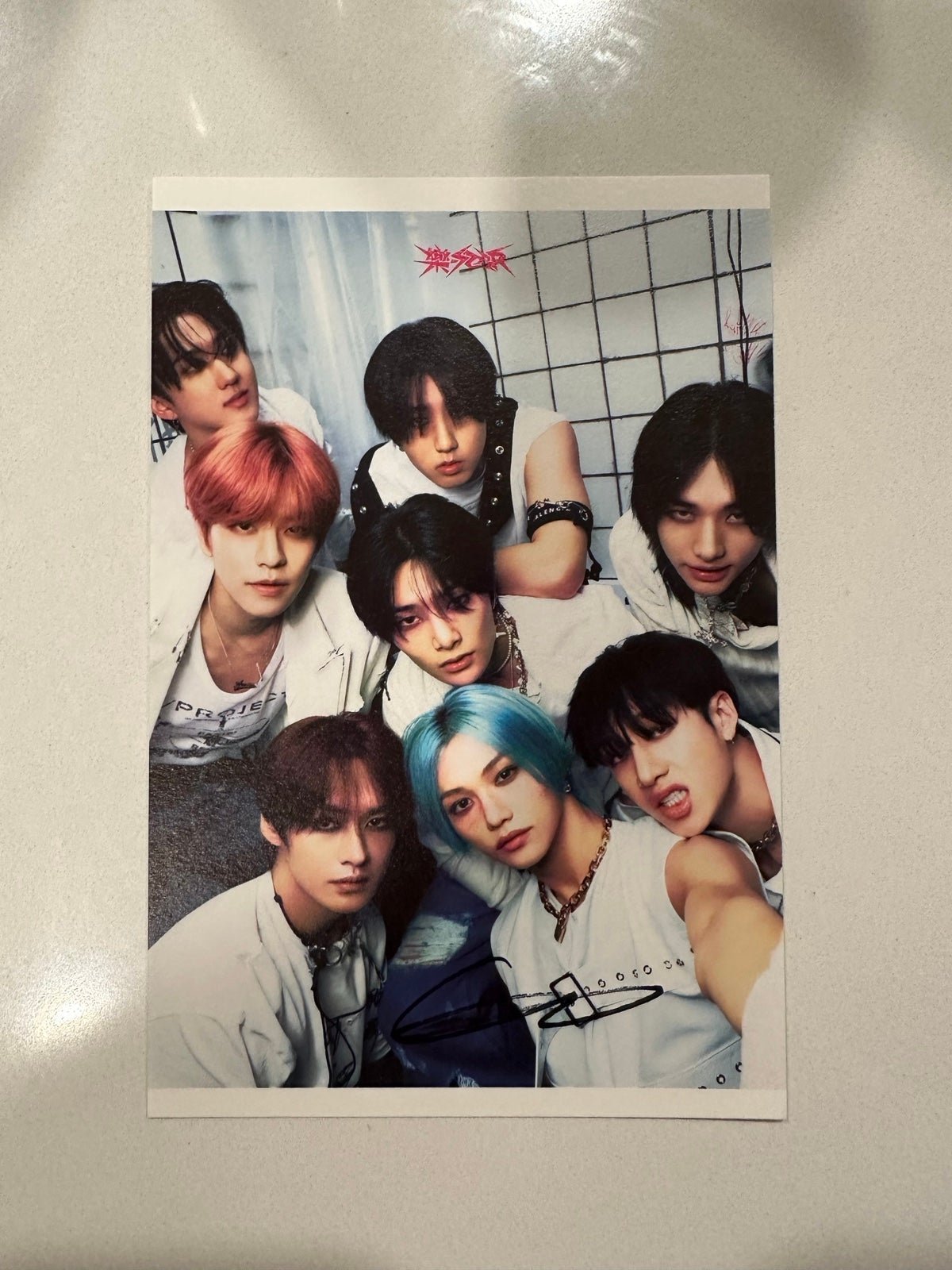 Stray Kids Lee Know Rock Star signed exclusive postcard