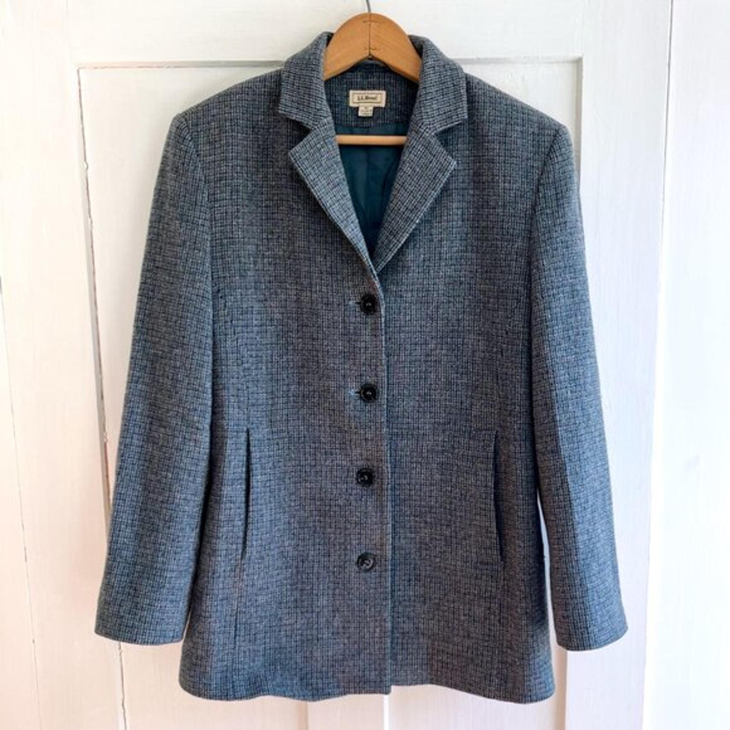 L.L. Bean Plaid Wool Coat