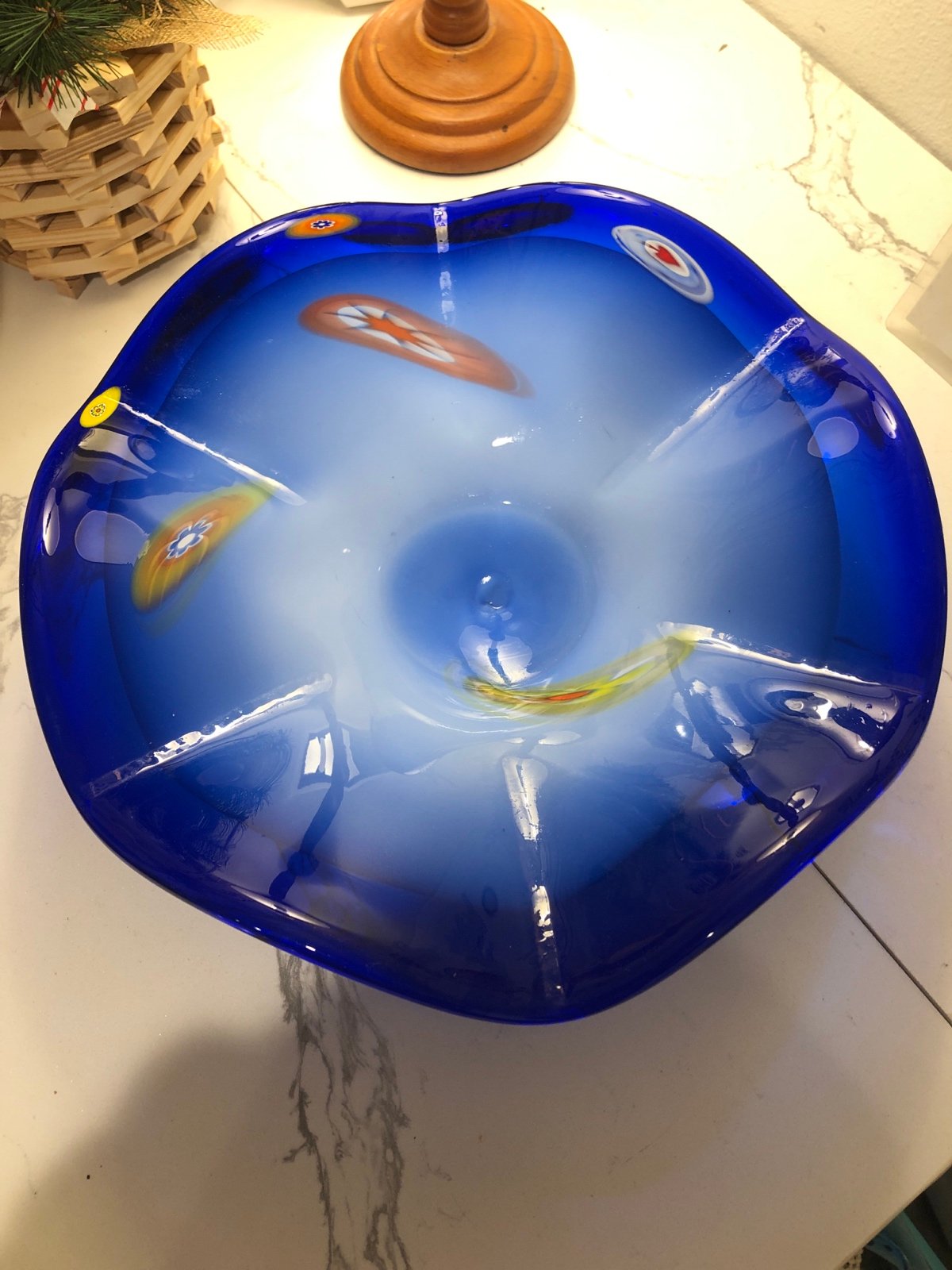 Vintage Art glass bowl Murano style