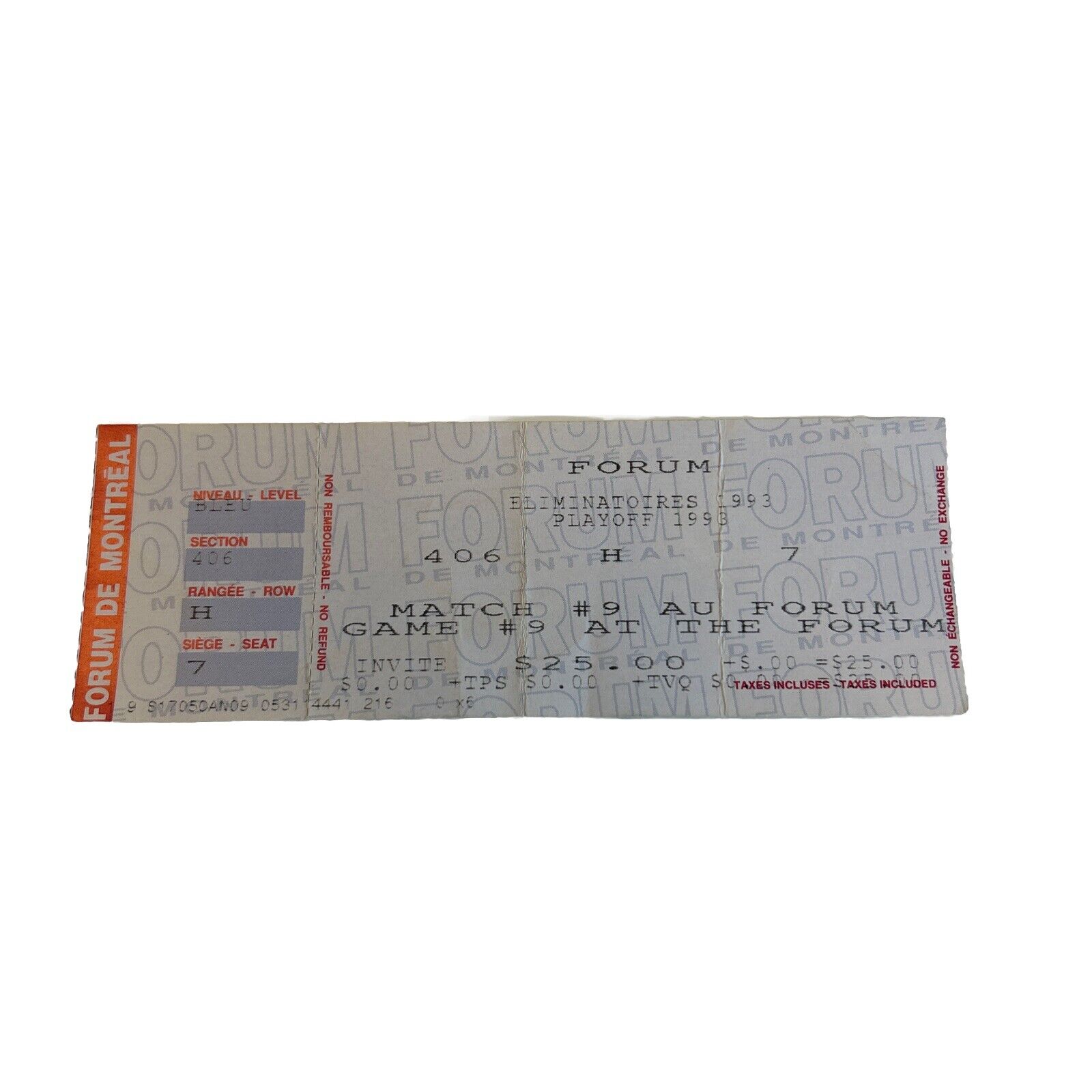 1993 Stanley Cup Finals Ticket GM 1 Kings @ Canadiens Wayne Gretzky Kings Debut