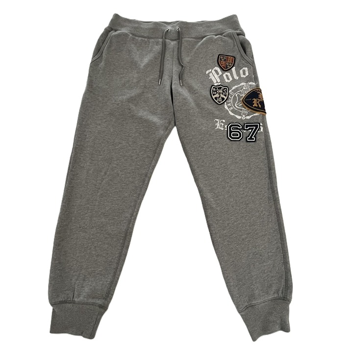 Polo Ralph Lauren RARE Women's Vintage Gray Sweatpants Chenille Logos M