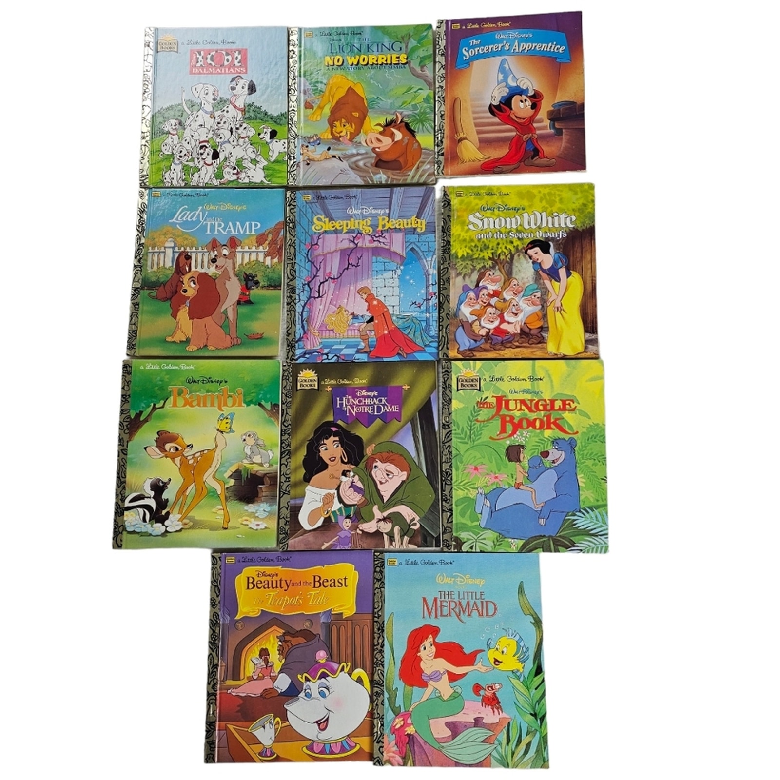 Vintage Children's Books Little Golden Disney Stories Bundle Lot of 11