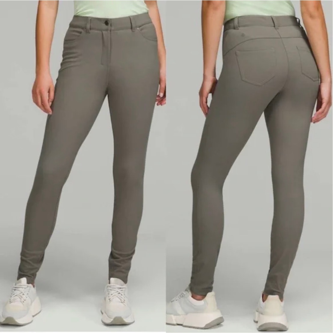 Lululemon City Sleek Slim-Fit 5 Pocket High-Rise Pant Olive Green Womens Size 29