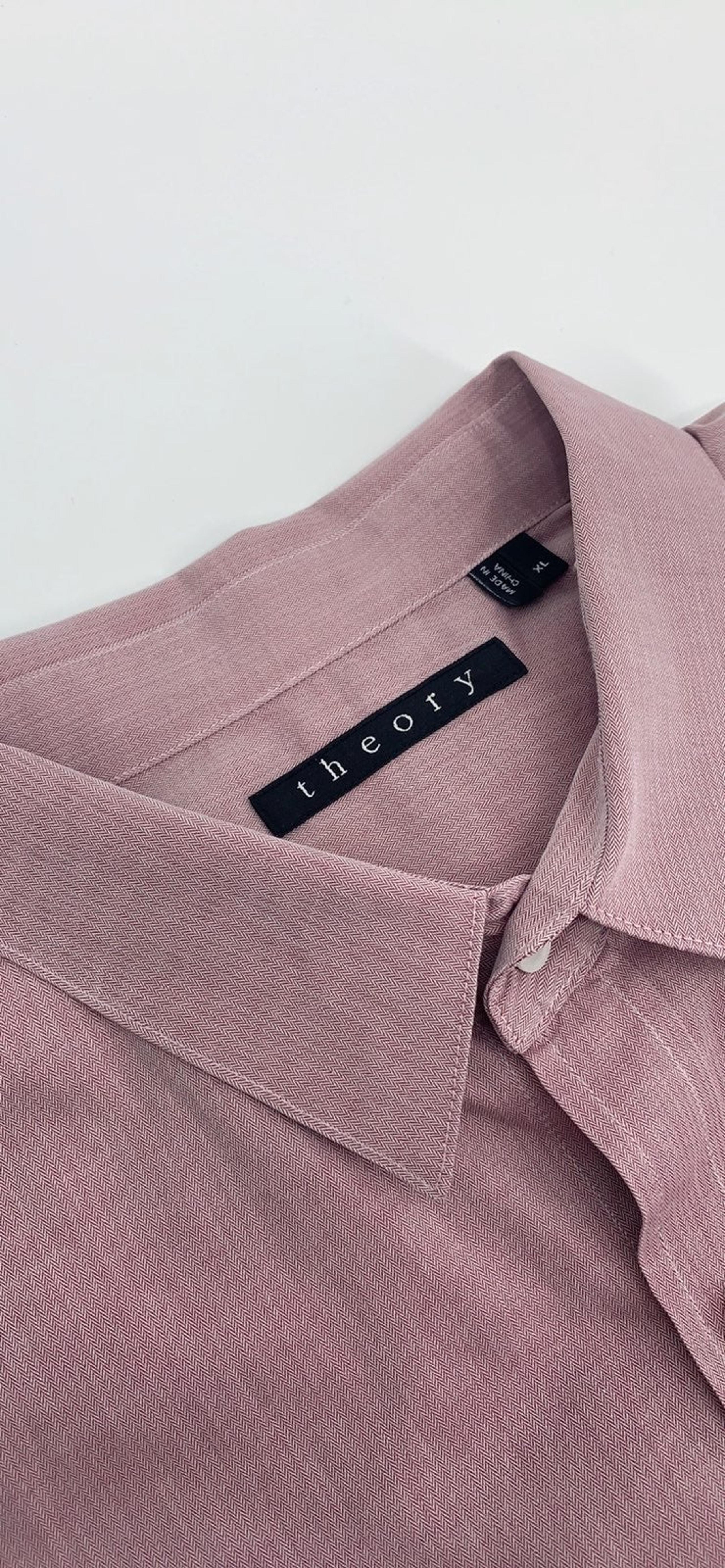 Theory Mens Italian Cotton Dress Shirt