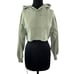TNA Aritzia Cotton Blend Long Sleeve Rolled Hem Cropped Pullover Hoodie Sz 1