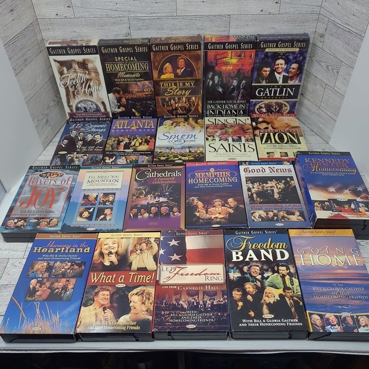 Gaither Gospel Series VHS Tapes Lot of 22 Christian Southern Gospel 1990's Jesus