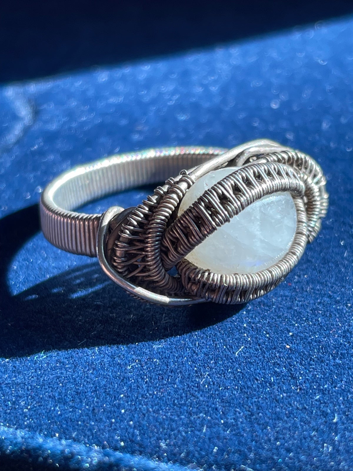 Moonstone Wire Wrapped Ring