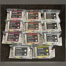 EPSON T0870,T0873,T0874 and T0879 Ink Bundle Lot (11 Pieces)