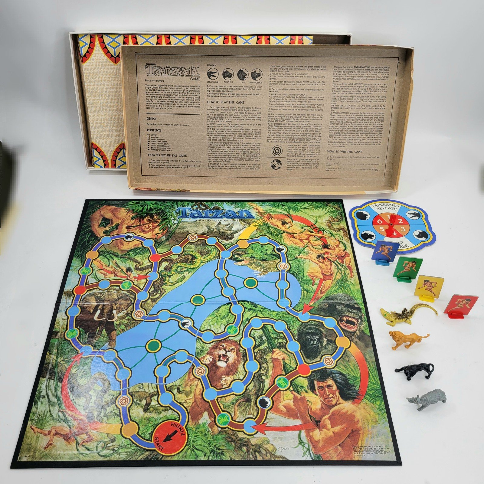 Tarzan Board Game 1984 Vintage RARE Collectable - Complete - SEE PICS