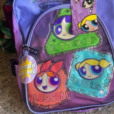 vintage powerpuff girls purple backpack new with tags