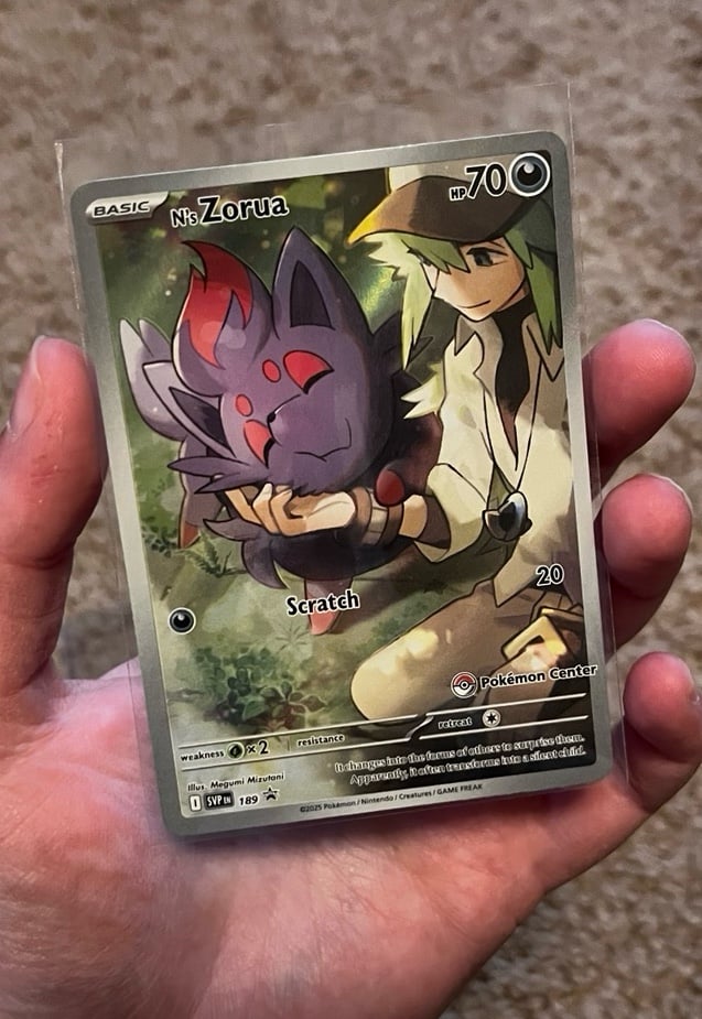 N’s Zorua Pokemon Center Promo Pokemon Card