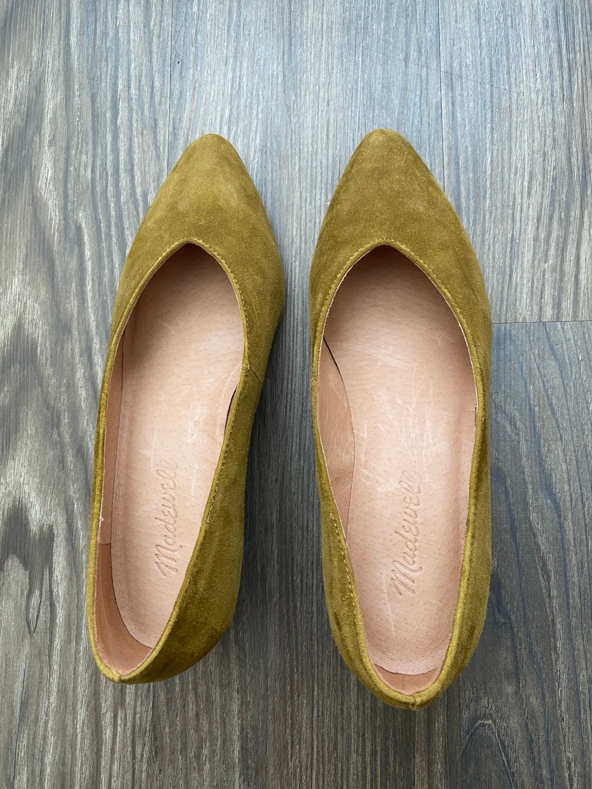 Madewell Etta Pump in Spiced Olive Suede