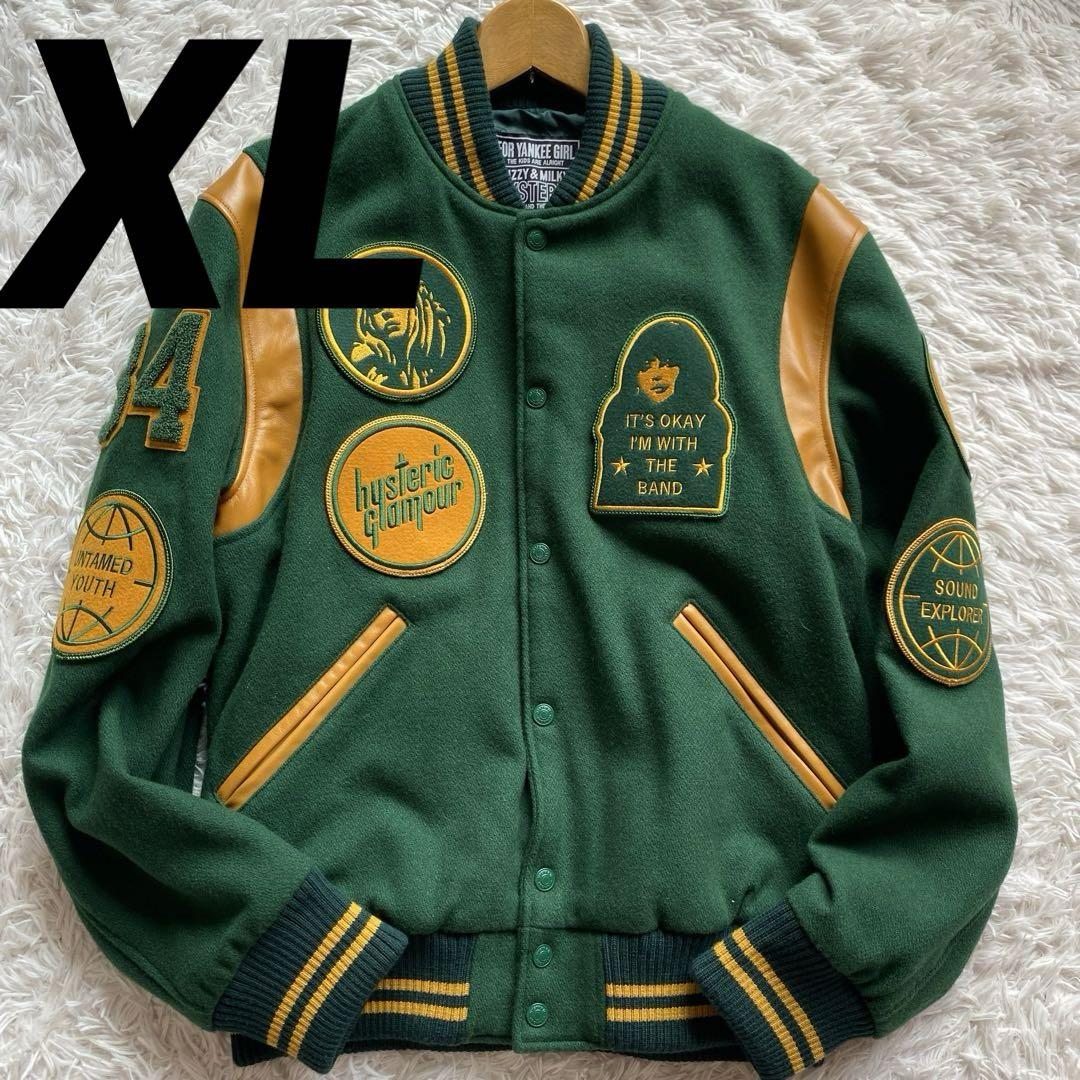 Hysteric Glamour☆Stadium jacket Full decoration XL size Wool sheepskin