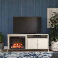 Modern TV Stand with Electric Fireplace for 65” TVs