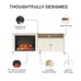 Modern TV Stand with Electric Fireplace for 65” TVs