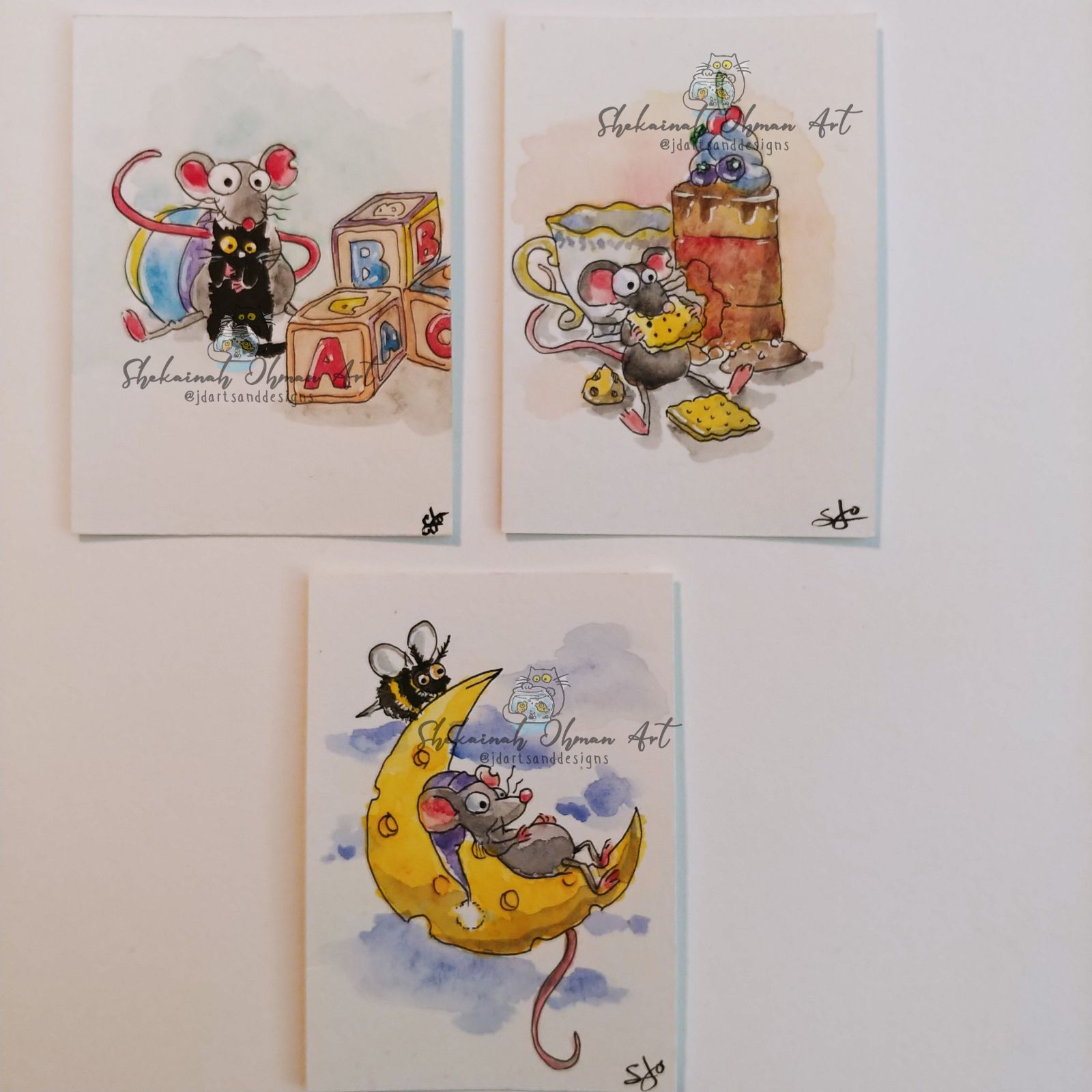 3 pc (set U) ORIGINAL cat mouse mr.snip