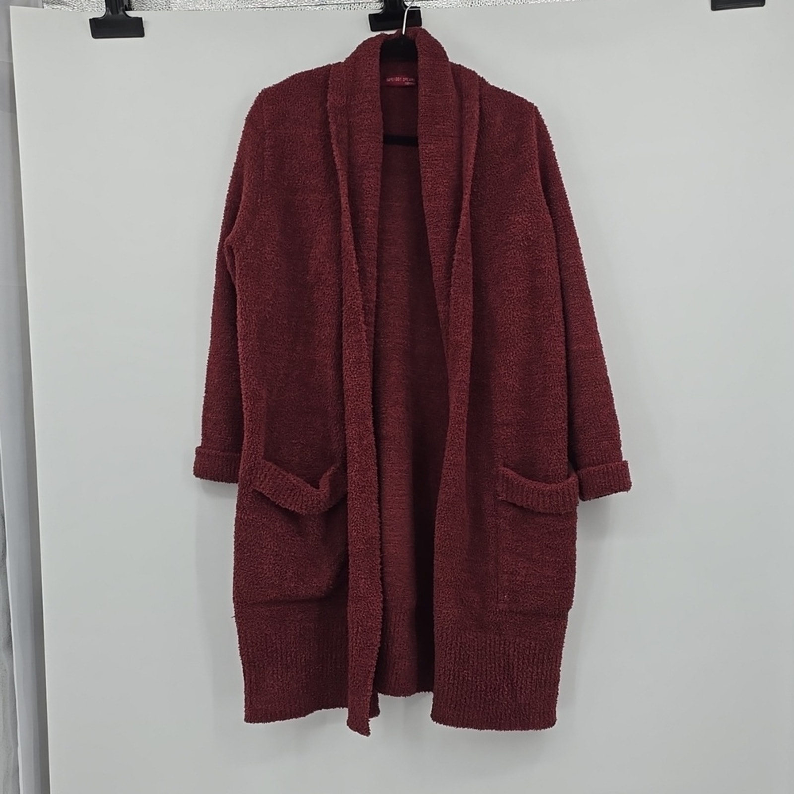 BAREFOOT DREAMS Cali Burgundy CozyChic Cardigan Oversized Size XS