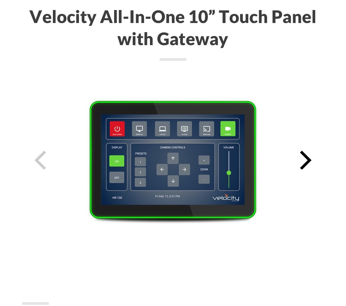 Velocity All-In-One 10” Touch Panel with Gateway