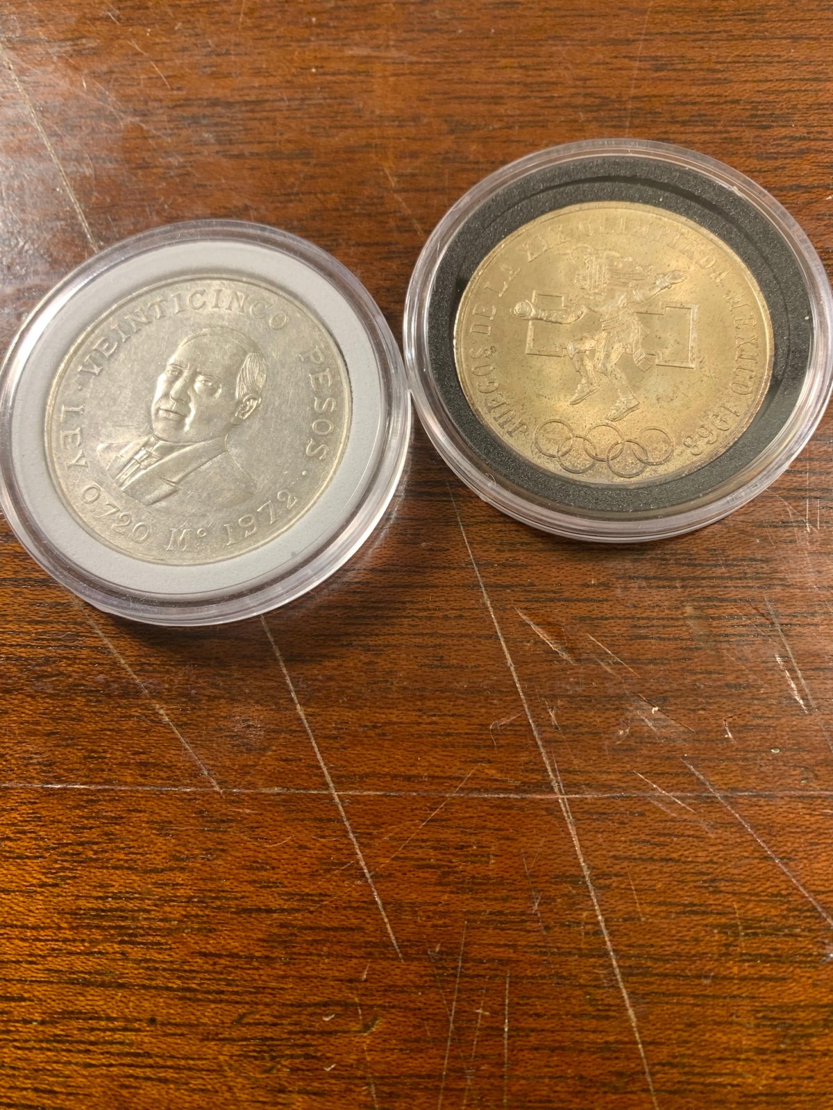 Mexican silver 25 pesos coins lot - detail