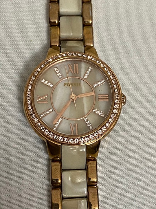 Fossil Virginia Womens Watch with Crystal Accents & SS Mother of Pearl Watch 6
