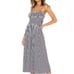 M.D.S Stripes Charlotte Cami Midi Nautical Navy and White Striped Dress Size 0