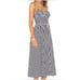M.D.S Stripes Charlotte Cami Midi Nautical Navy and White Striped Dress Size 0