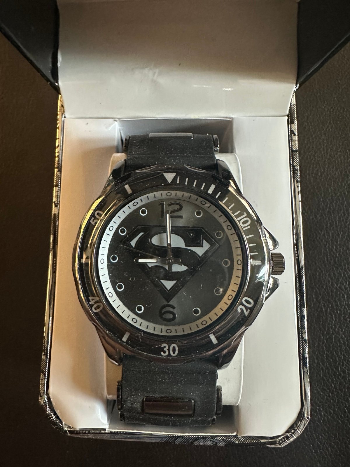 Superman Men’s Watch - Black And Silver