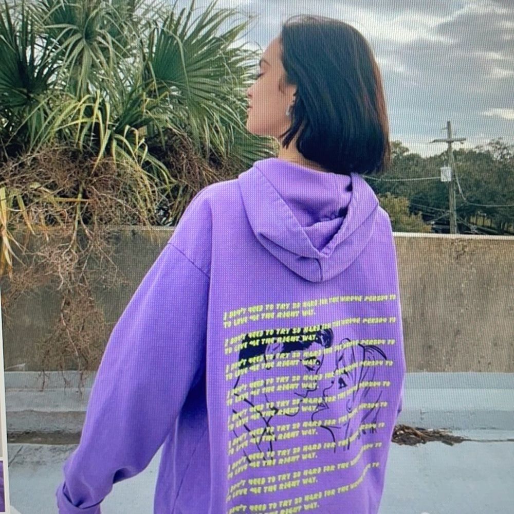 COPY - BOYS LIE EXCLUSIVE WOMENS PURPLE HOODIE - OS NWOT