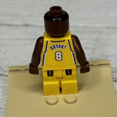 LEGO Minifigure NBA Basketball Kobe Bryant LA Lakers #8 Home Jersey Sports Stand