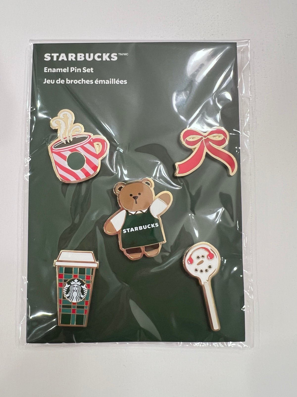 Starbucks Christmas 5pc Enamel Pin Set 2025 Holiday Collection - Brand New