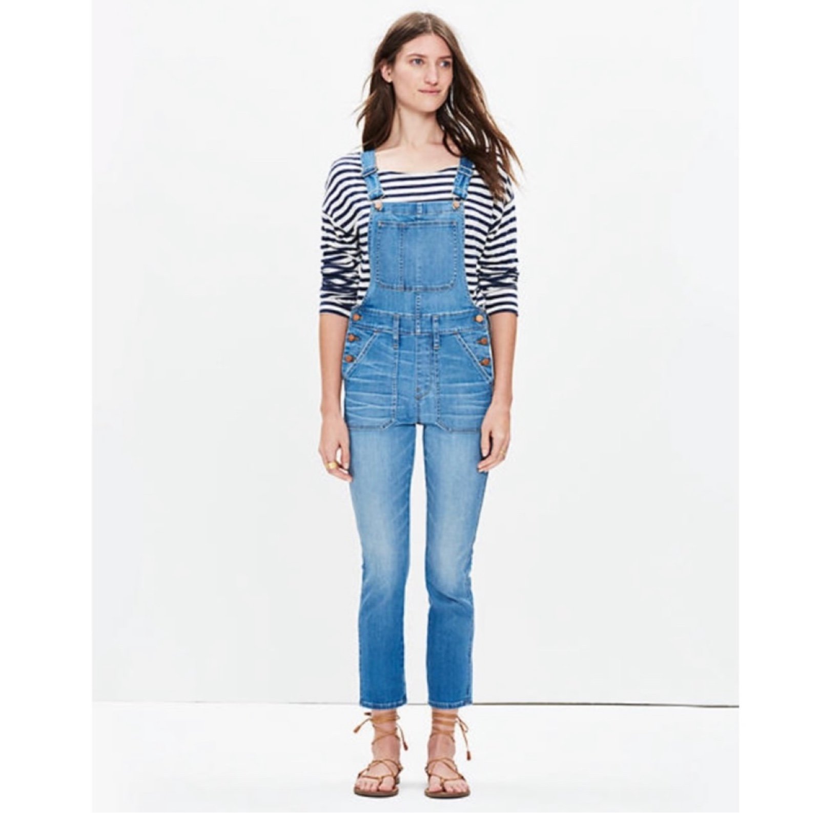 MADEWELL Skinny Crop Overalls Hewitt Wash