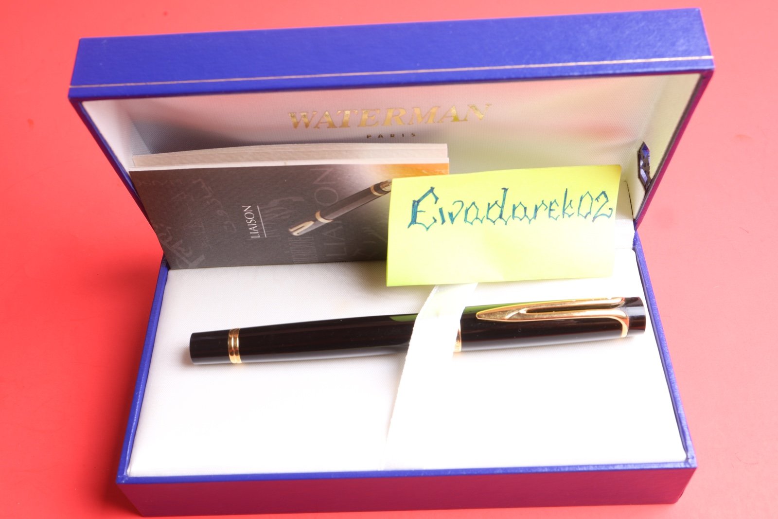 Waterman Liaison FP, Black Lacquer, Gold Medium Nib, Rare Find, LOOK