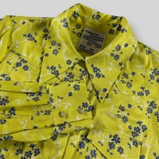 Baum Und Pferdgarten Blouse Women's Western Size 36 Med Silk Floral Button Down