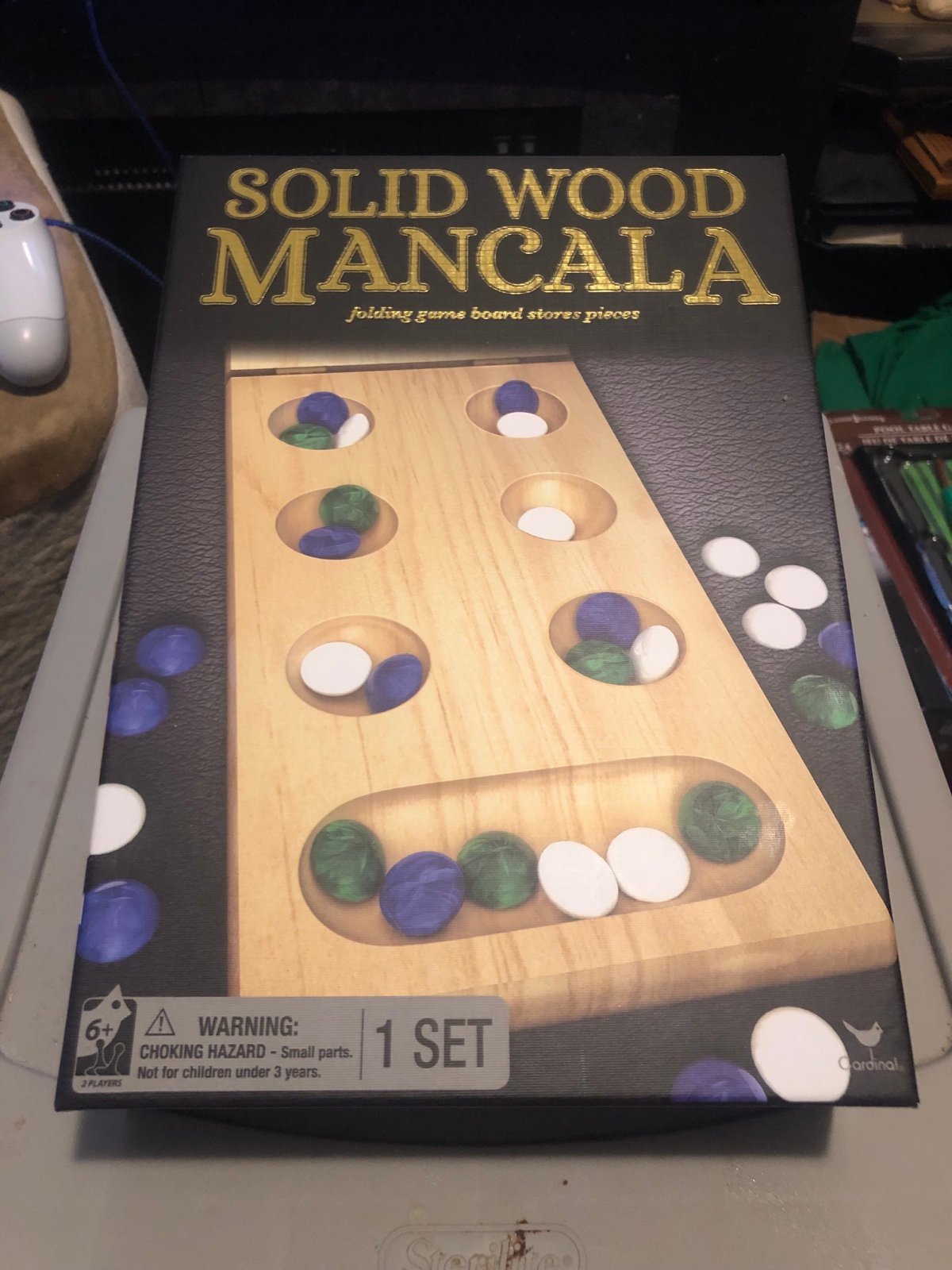 Solid Wood Mancala Ancient Heritage Board Game Complete