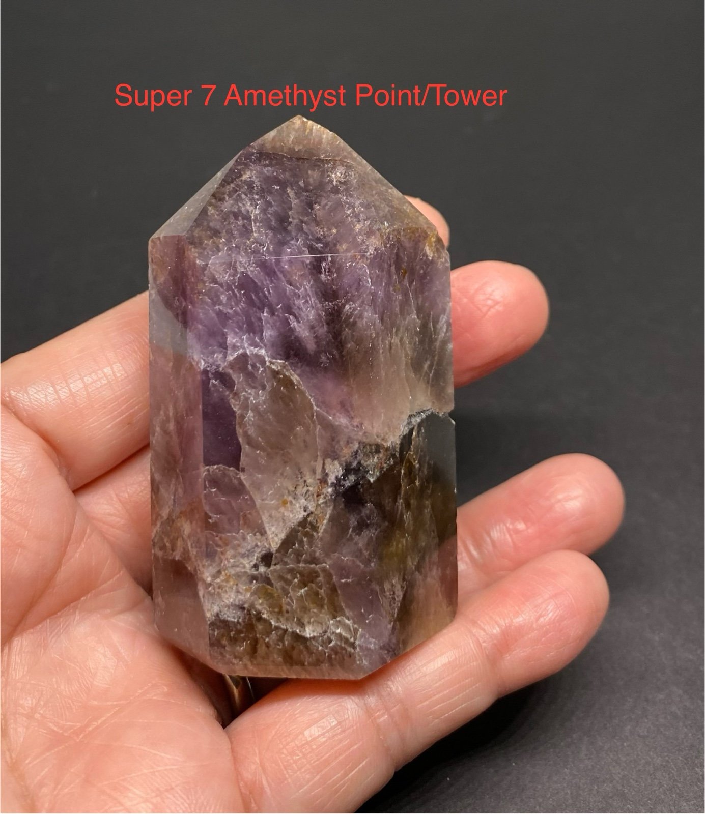 Super 7 Amethyst Genuine Crystal Tower from Brazil 123g