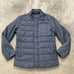 Banana Republic Jacket Womens Small Blue Heather Quilted Coat Mock Neck