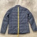 Banana Republic Jacket Womens Small Blue Heather Quilted Coat Mock Neck