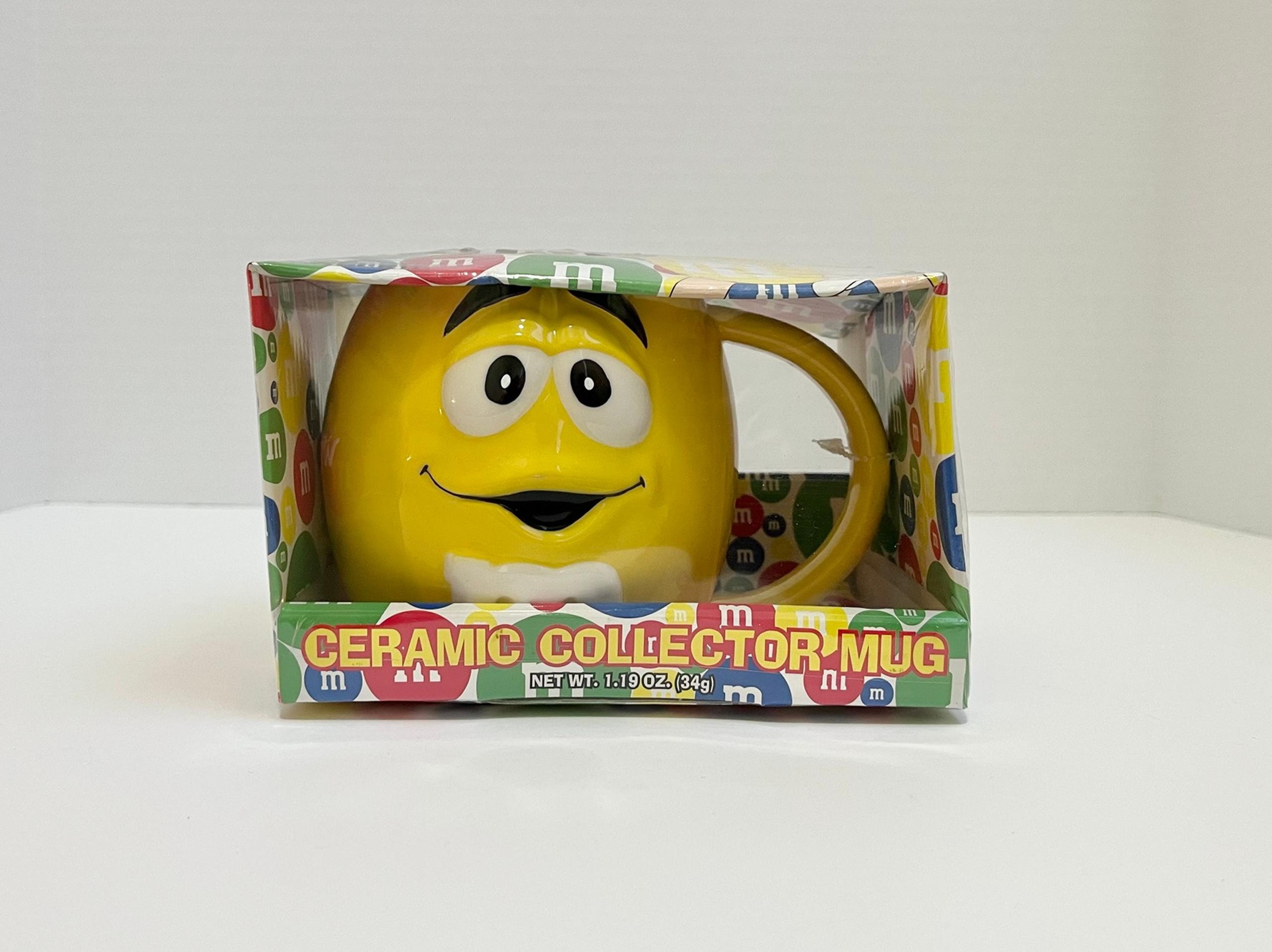 M&M Yellow Mug Ceramic Collector Coffee Cup Galerie 2003 Vintage New