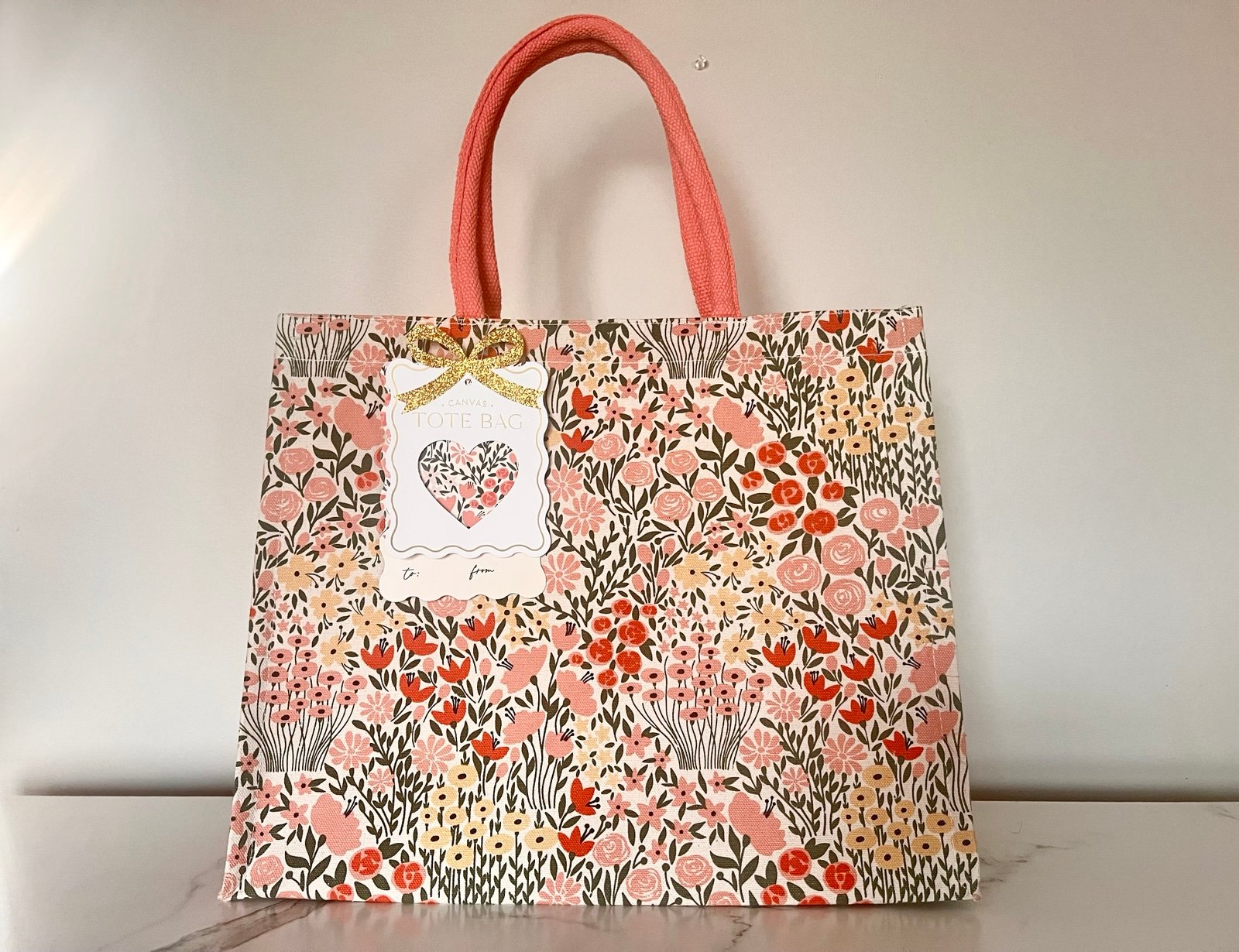 Floral Canvas Tote Bag