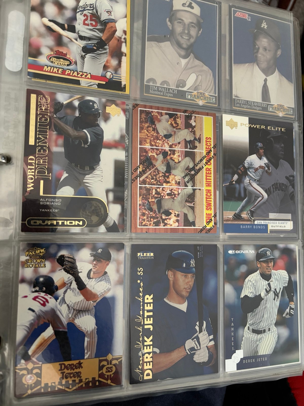 550 baseball cards superstars 90s and up