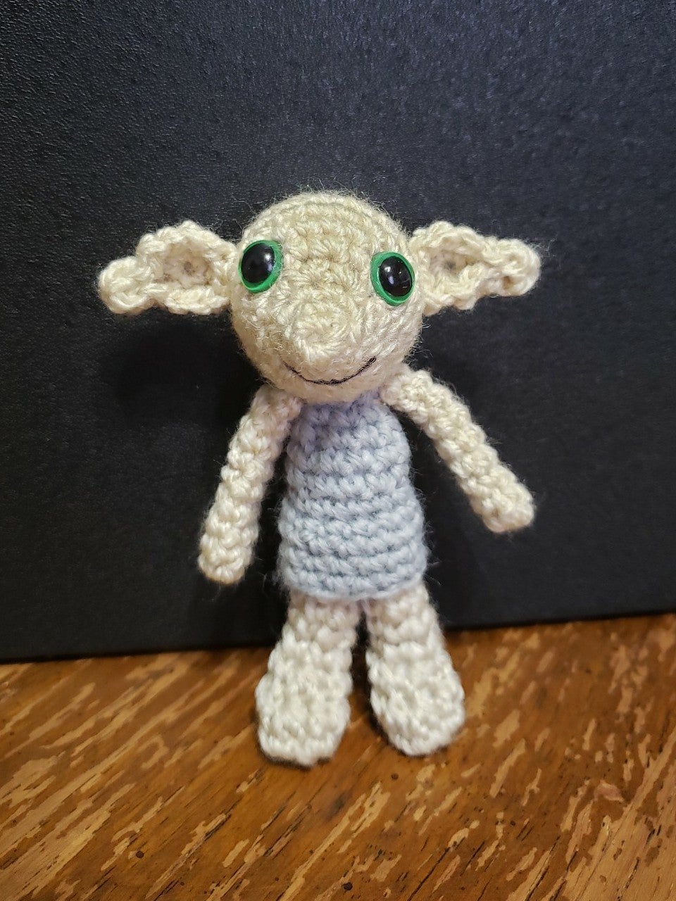 Homemade Crochet Dobby the House Elf Amigurumi Doll