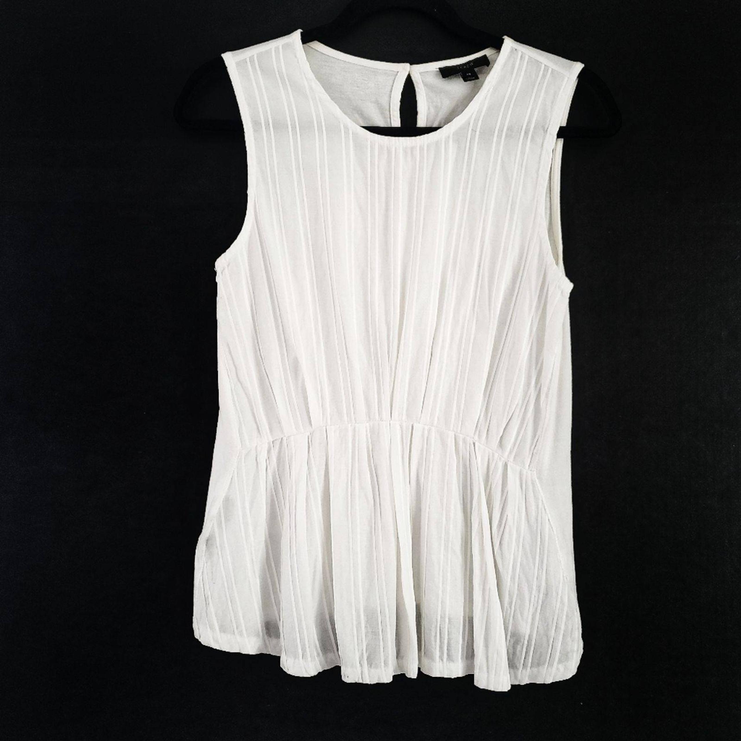 J. Crew White Cinched Tank Top size XS