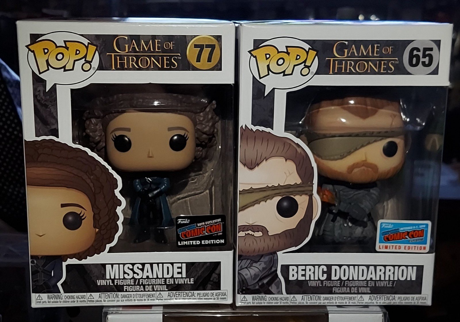Funko Pop Game Of Throne Eric Donsarrion & Missandei With Convention Sticker