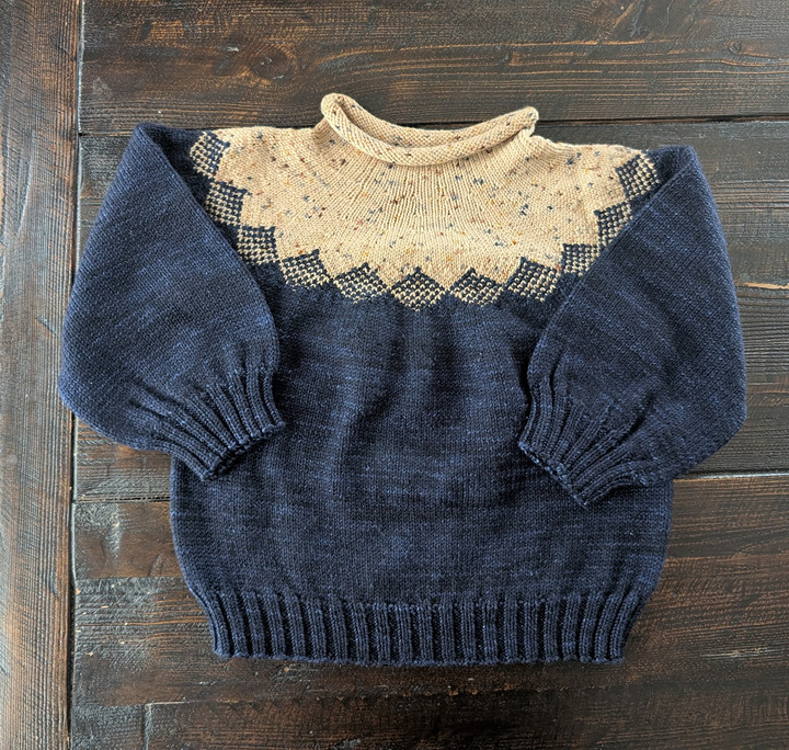 Misha & Puff 7/8 maritime pinecone wool pullover VGUC