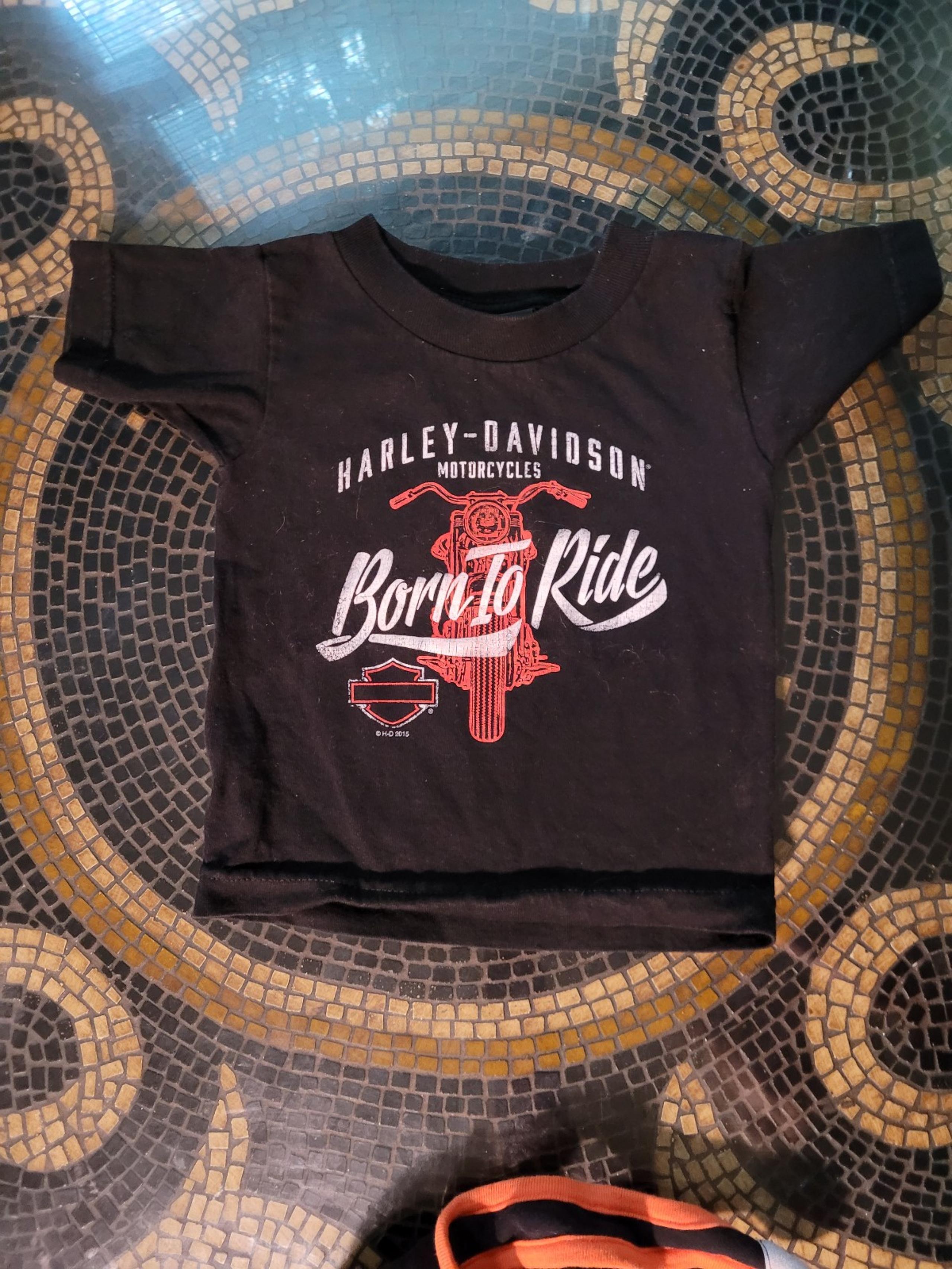 Harley Davidson T-shirt Boys Size 2 Toddler, USED.