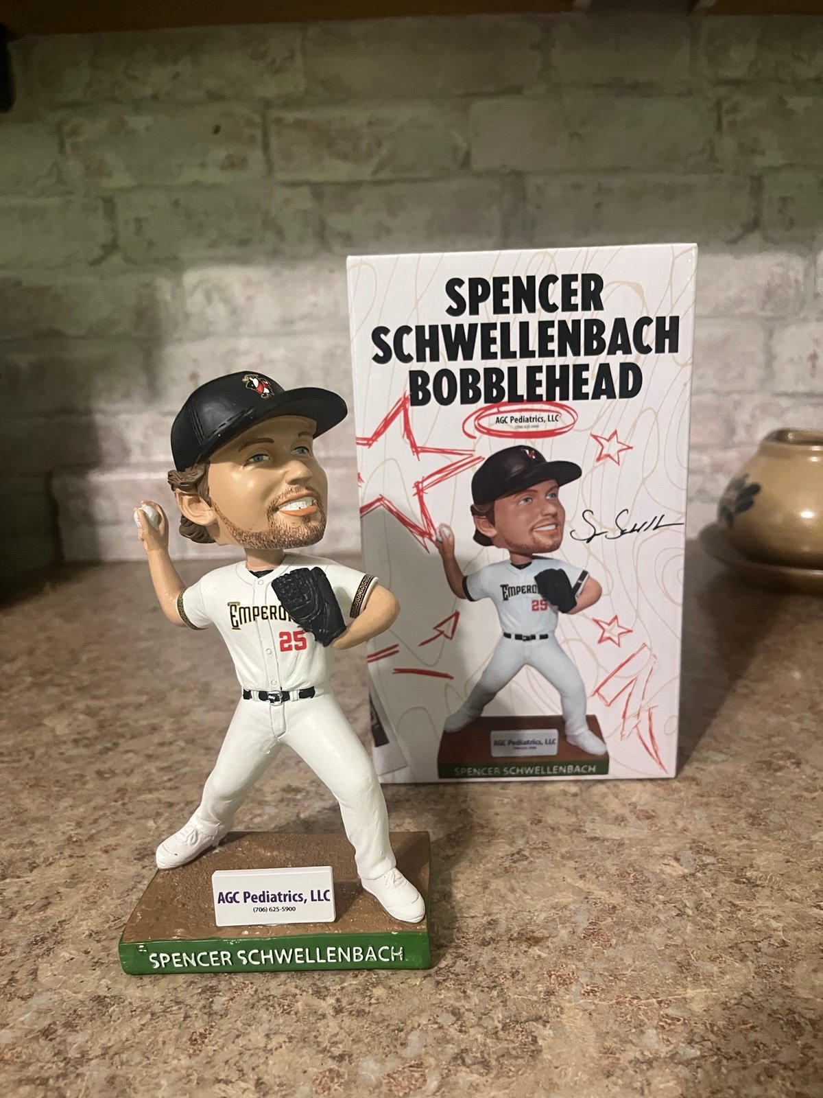 Spence Schwellenbach Bobblehead Rome Emperors MiLB Atlanta Braves