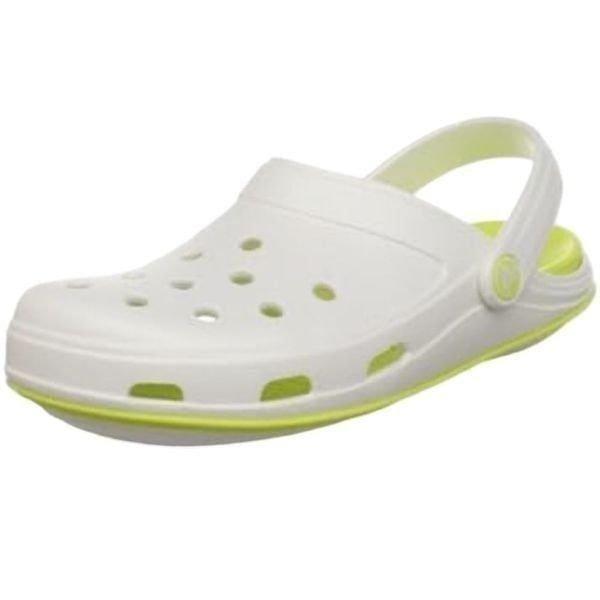 CROCS Tone Skylar in Oyster & Lime Size 10