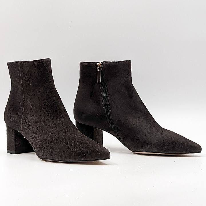 L'Agence Women Jeannie II Pointed Toe Grey Suede Boots size 7.5US EUR38