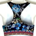 NWT JOHNNY WAS BEE ACTIVE LEXI REVERSIBLE PLUM FORAL SPORTS BRA SIZE XS